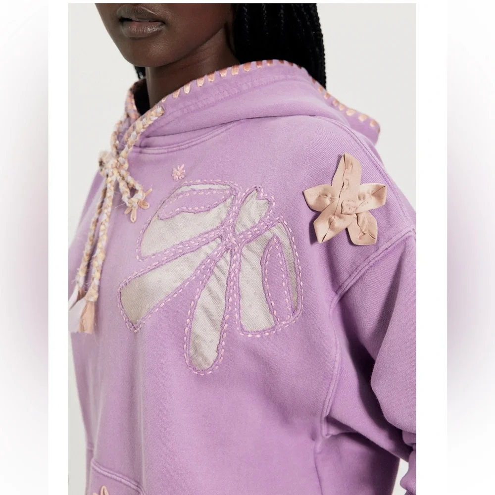 NWT Free People x We The Free Love Letters Hoodie 💜 Lavender - Picture 5 of 16